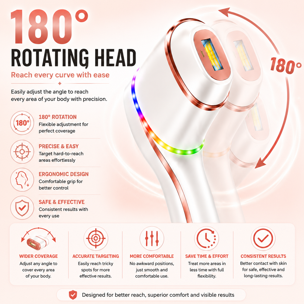 Laser Hair Removal Handset – IPL At‑Home Permanent Hair Reduction Device