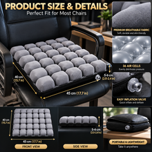 Flocking Inflatable Mattress with Air Valve - Portable Single Air Bed for Camping & Home Use