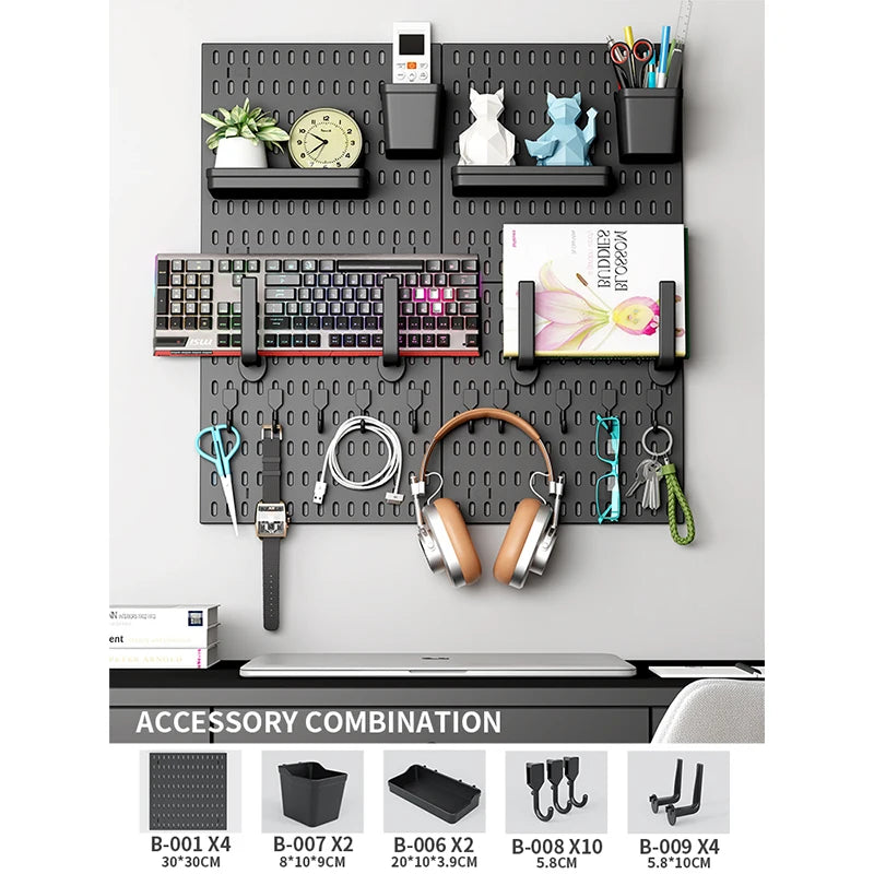 No-Holes Home Organization | This Wall Pegboard Displays