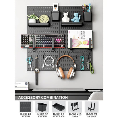 No-Holes Home Organization | This Wall Pegboard Displays
