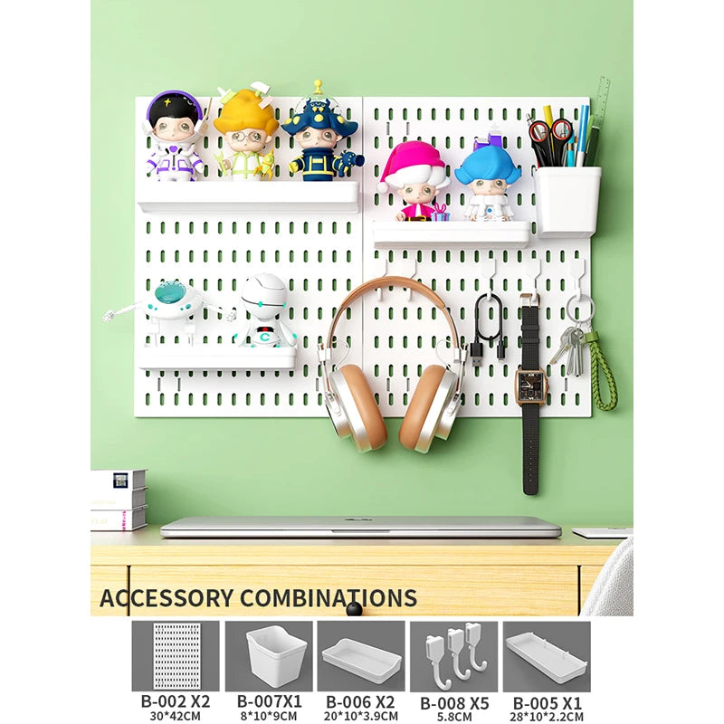 No-Holes Home Organization | This Wall Pegboard Displays