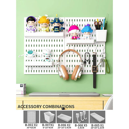 No-Holes Home Organization | This Wall Pegboard Displays