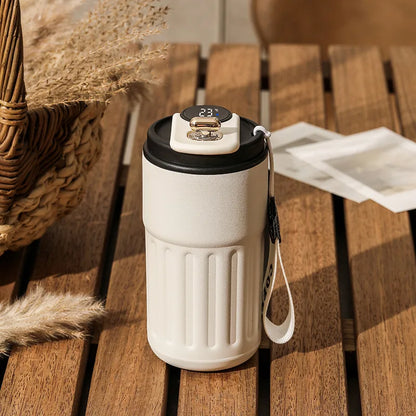 Stainless Steel Thermo Water Bottle LED Temperature Display Coffee