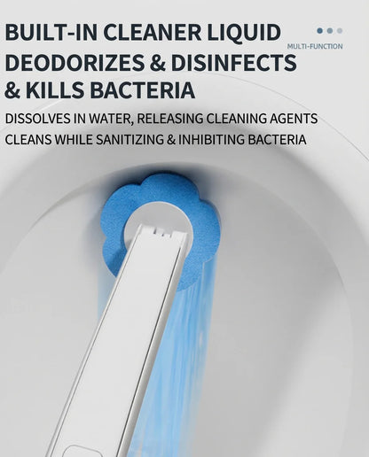 Disposable Toilet Brush with Holder Set - Hygienic Toilet Cleaning