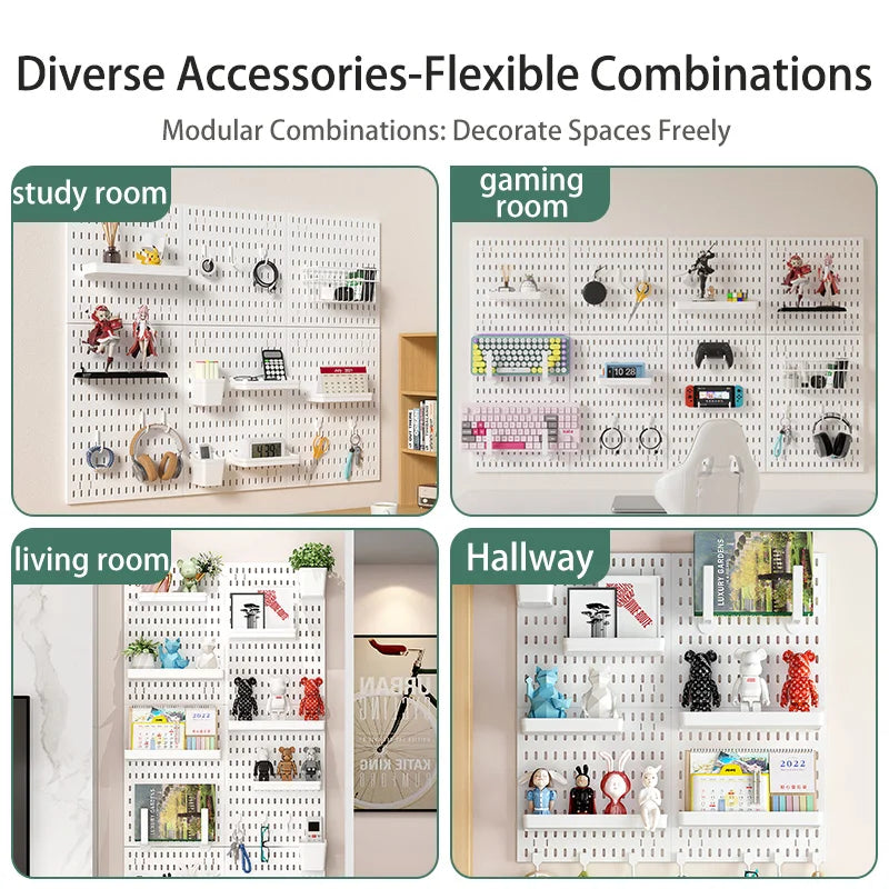 No-Holes Home Organization | This Wall Pegboard Displays