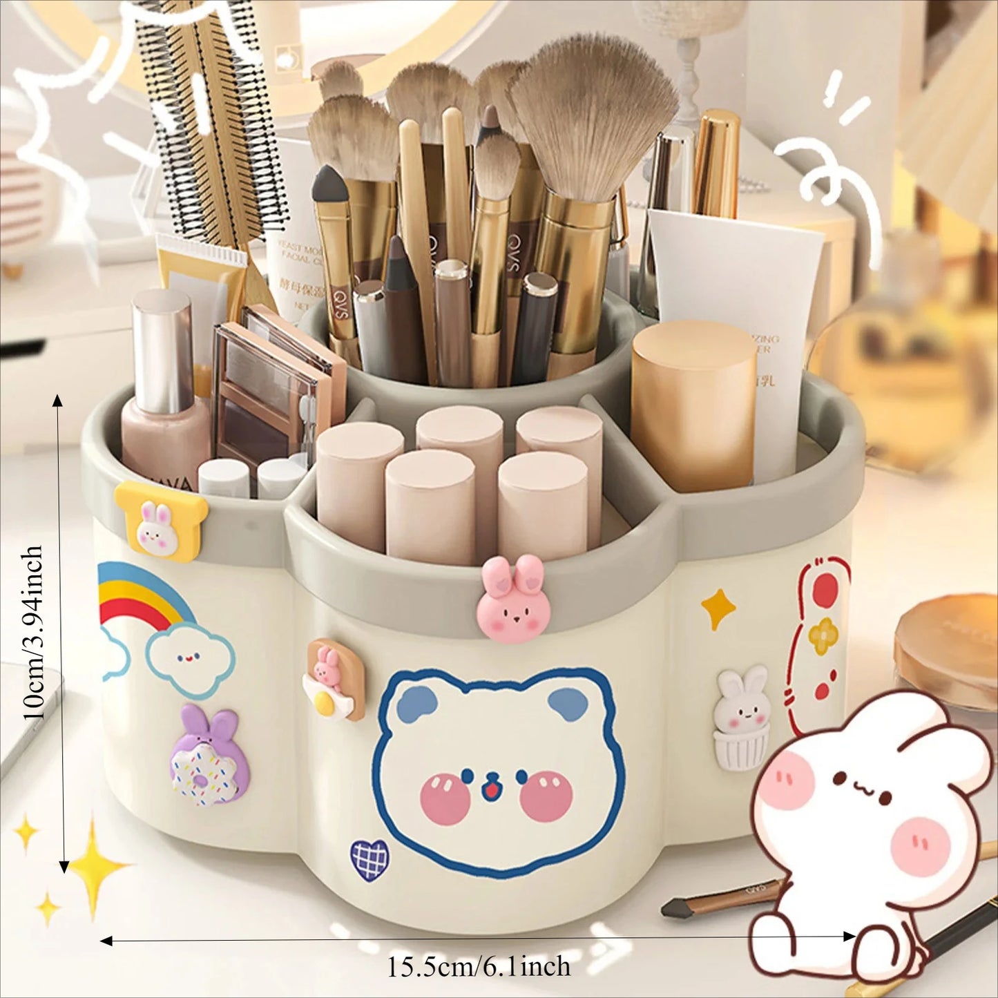 Rotating Pen Holder Desk Organizers Large Capacity Pen Storage