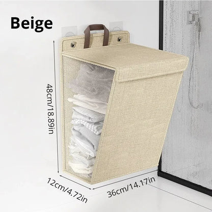 Wall Hanging Clothes Organizer Bag Laundry Basket Foldable