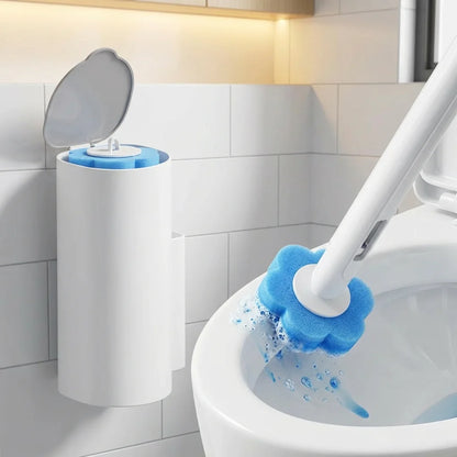 Disposable Toilet Brush with Holder Set - Hygienic Toilet Cleaning