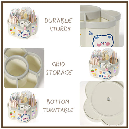 Rotating Pen Holder Desk Organizers Large Capacity Pen Storage