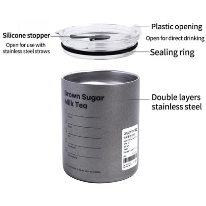 600ml Thermos Portable Stainless Steel Coffee Cup Thermos Bottle