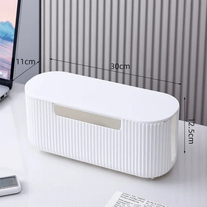 Cable Storage Box Desktop Power Strip Storage Box Dustproof