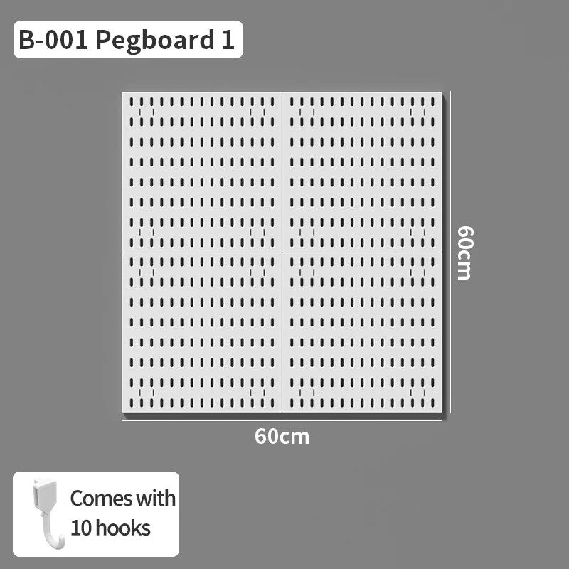 No-Holes Home Organization | This Wall Pegboard Displays
