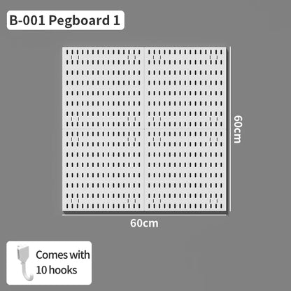 No-Holes Home Organization | This Wall Pegboard Displays