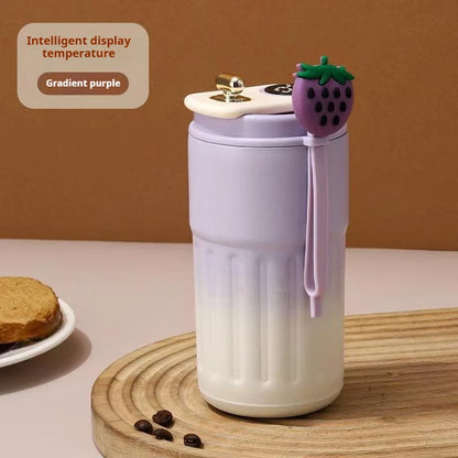Stainless Steel Thermo Water Bottle LED Temperature Display Coffee