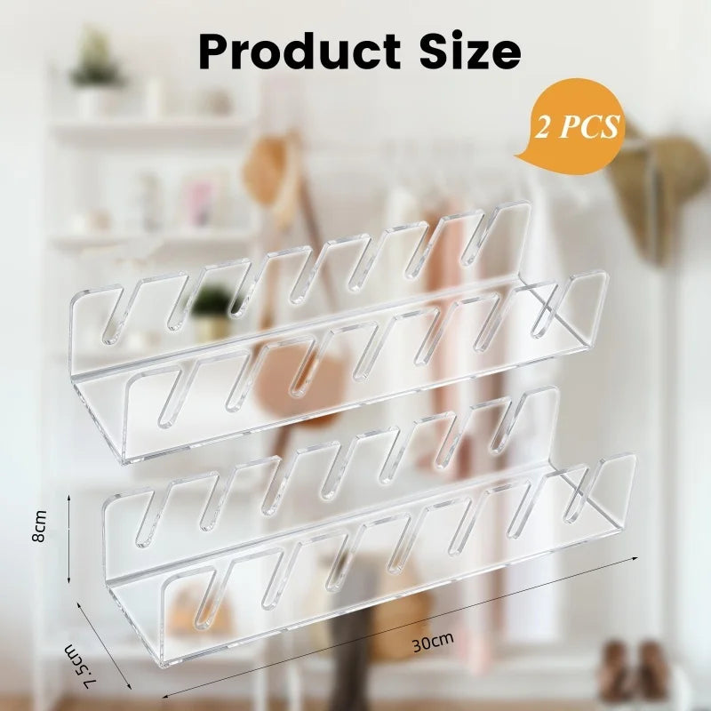 Acrylic Cap Storage Rack with Slots Baseball Cap Display Stand