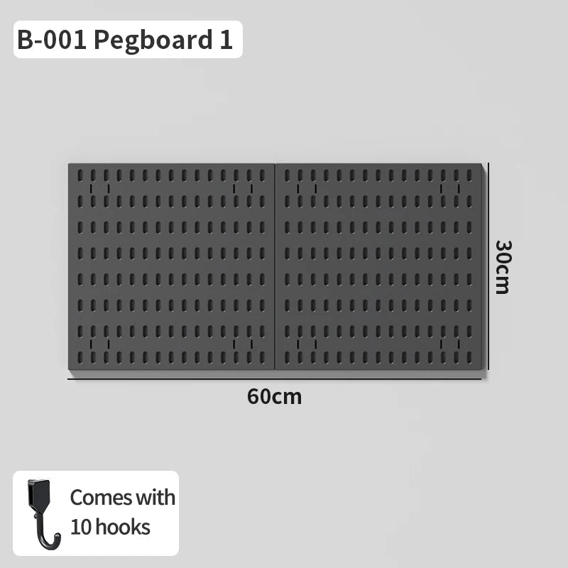 No-Holes Home Organization | This Wall Pegboard Displays