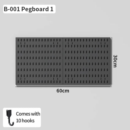 No-Holes Home Organization | This Wall Pegboard Displays