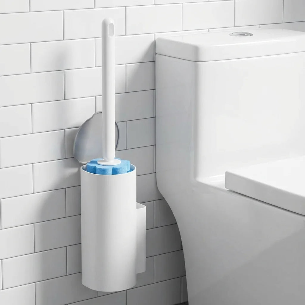 Disposable Toilet Brush with Holder Set - Hygienic Toilet Cleaning