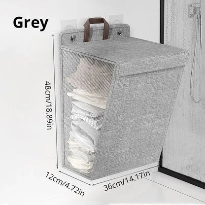 Wall Hanging Clothes Organizer Bag Laundry Basket Foldable