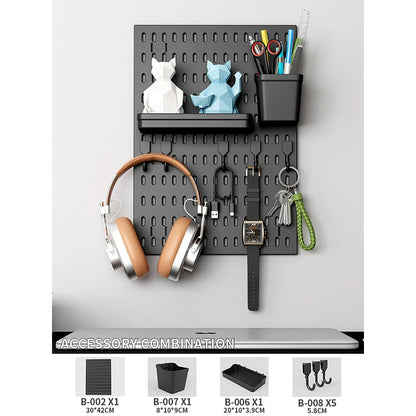 No-Holes Home Organization | This Wall Pegboard Displays