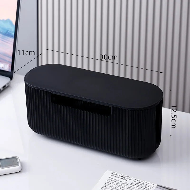Cable Storage Box Desktop Power Strip Storage Box Dustproof
