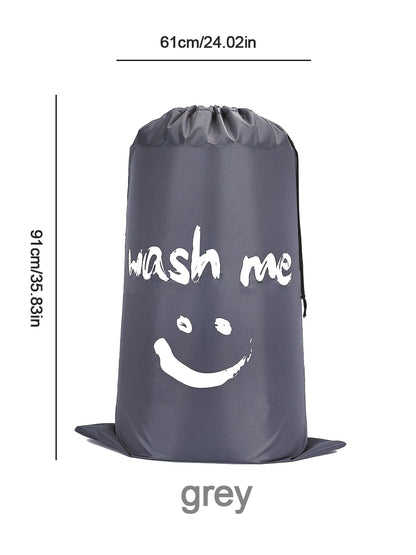 Smile Nylon Laundry Bag Travel Storage Pouch Machine Washable