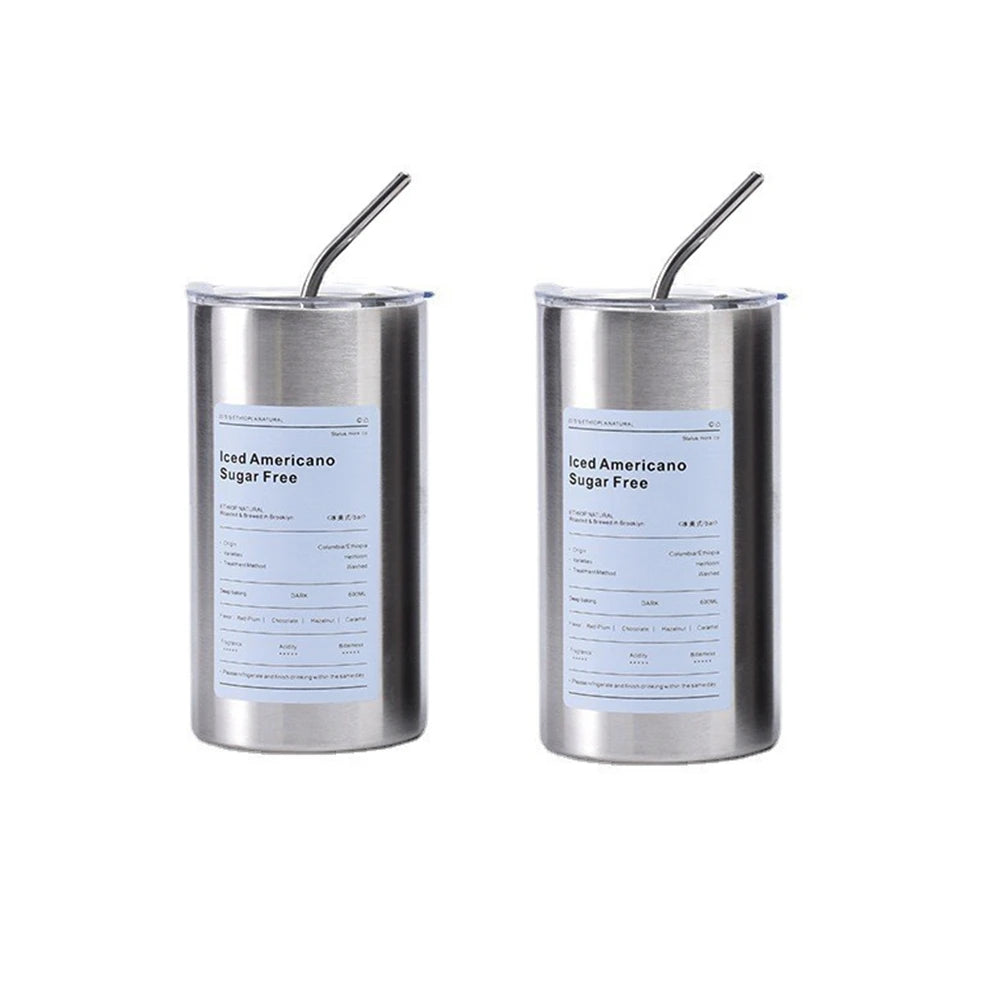 600ml Thermos Portable Stainless Steel Coffee Cup Thermos Bottle