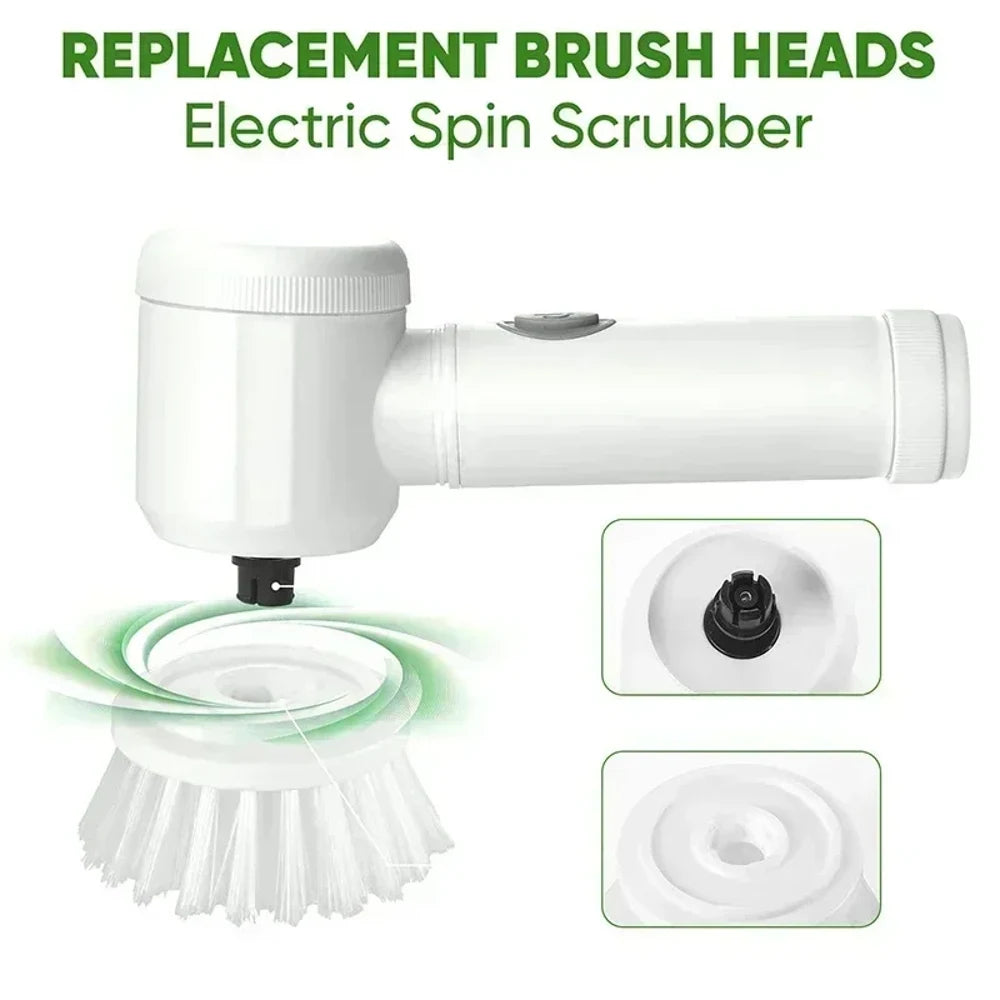 Cordless Electric Spin Scrubber with 5 Replaceable Brush Heads