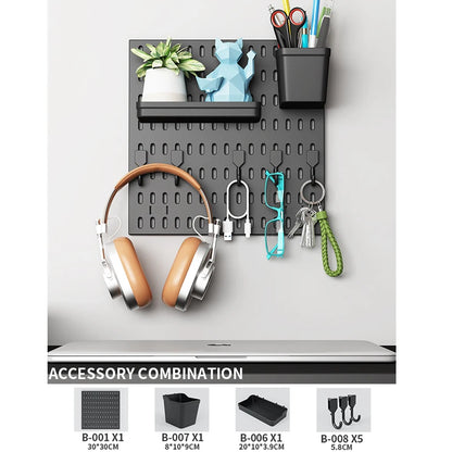 No-Holes Home Organization | This Wall Pegboard Displays