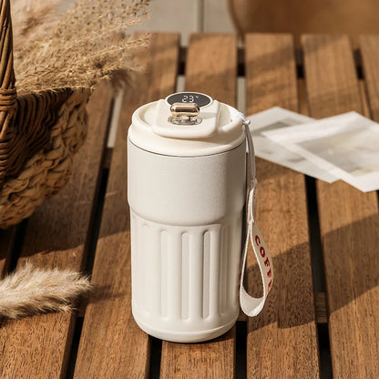 Stainless Steel Thermo Water Bottle LED Temperature Display Coffee