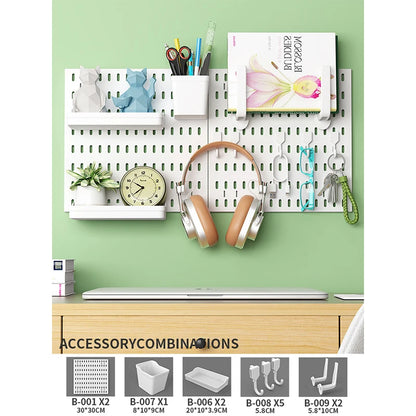 No-Holes Home Organization | This Wall Pegboard Displays
