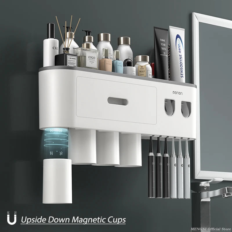 Magnetic Adsorption Inverted Toothbrush Holder Wall -Automatic