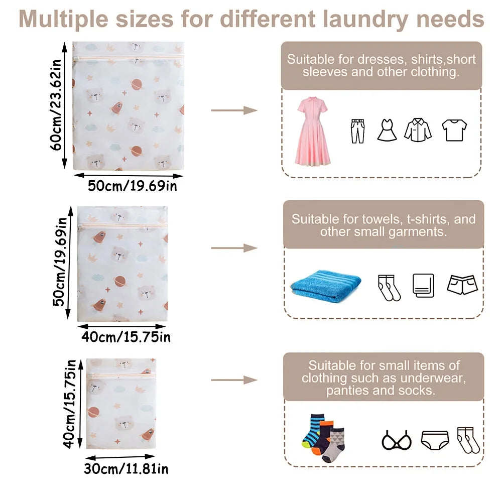 Laundry Bags Dirty Clothes Organize Pouch Cute Print Washing
