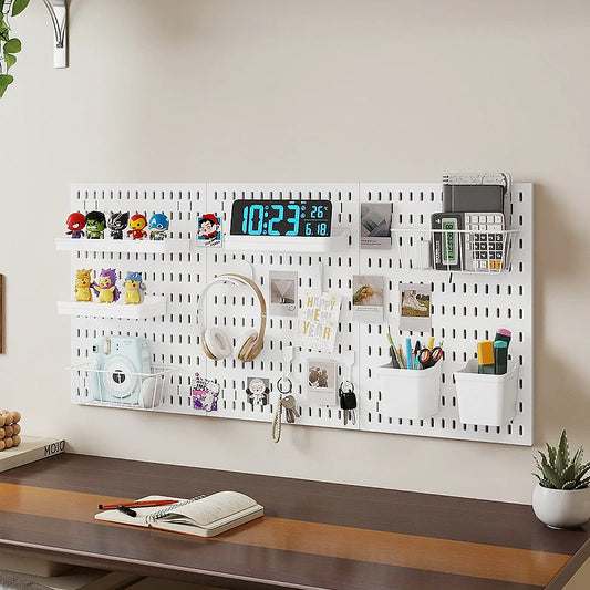 No-Holes Home Organization | This Wall Pegboard Displays