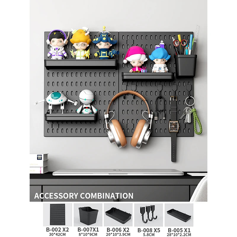 No-Holes Home Organization | This Wall Pegboard Displays