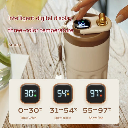 Stainless Steel Thermo Water Bottle LED Temperature Display Coffee
