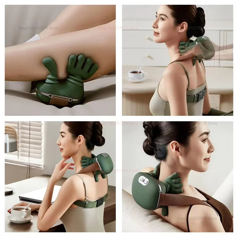 Automatic Neck & Shoulder Massager – Deep Tissue Finger Pressure Relief
