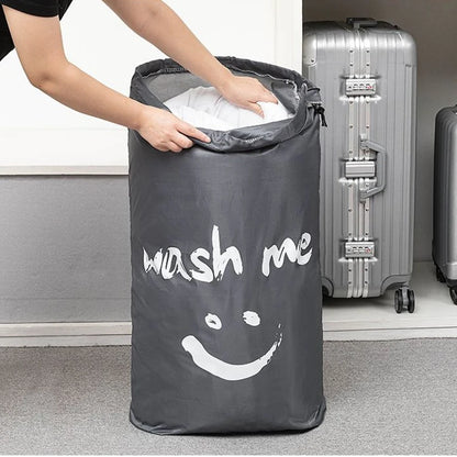 Smile Nylon Laundry Bag Travel Storage Pouch Machine Washable