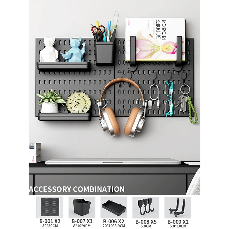 No-Holes Home Organization | This Wall Pegboard Displays