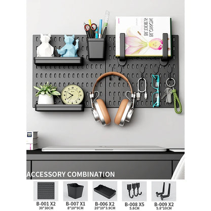 No-Holes Home Organization | This Wall Pegboard Displays