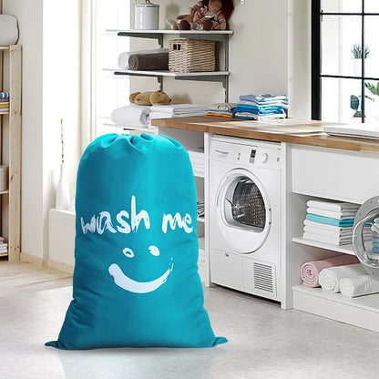 Smile Nylon Laundry Bag Travel Storage Pouch Machine Washable