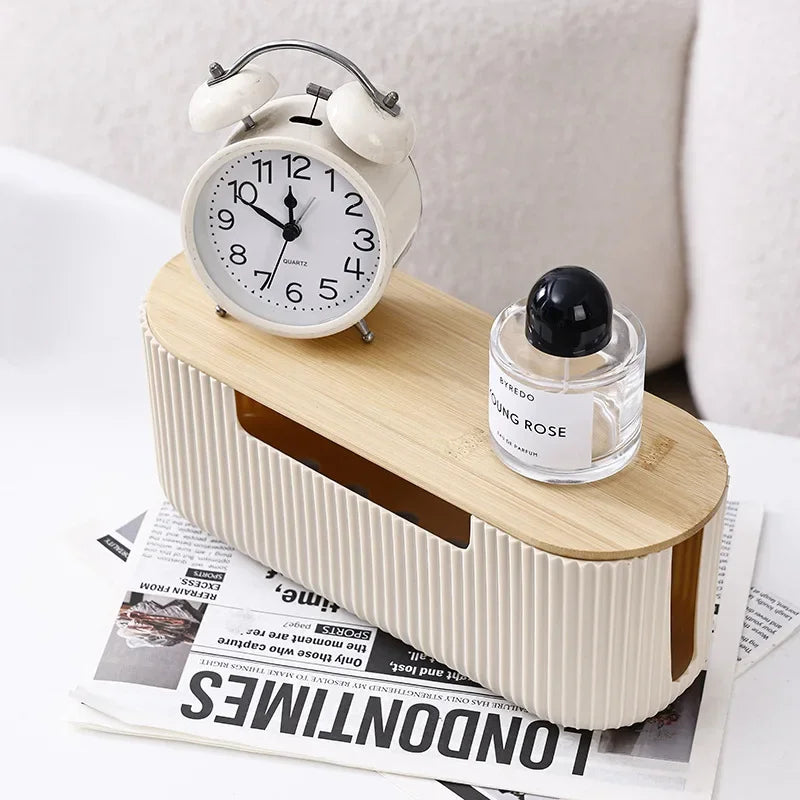 Cable Storage Box Desktop Power Strip Storage Box Dustproof