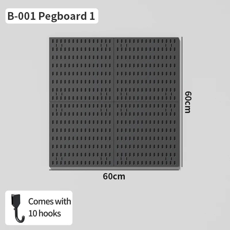 No-Holes Home Organization | This Wall Pegboard Displays