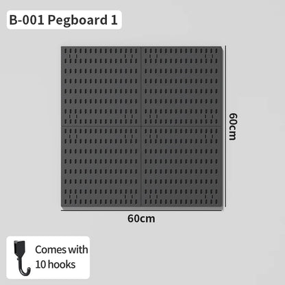 No-Holes Home Organization | This Wall Pegboard Displays