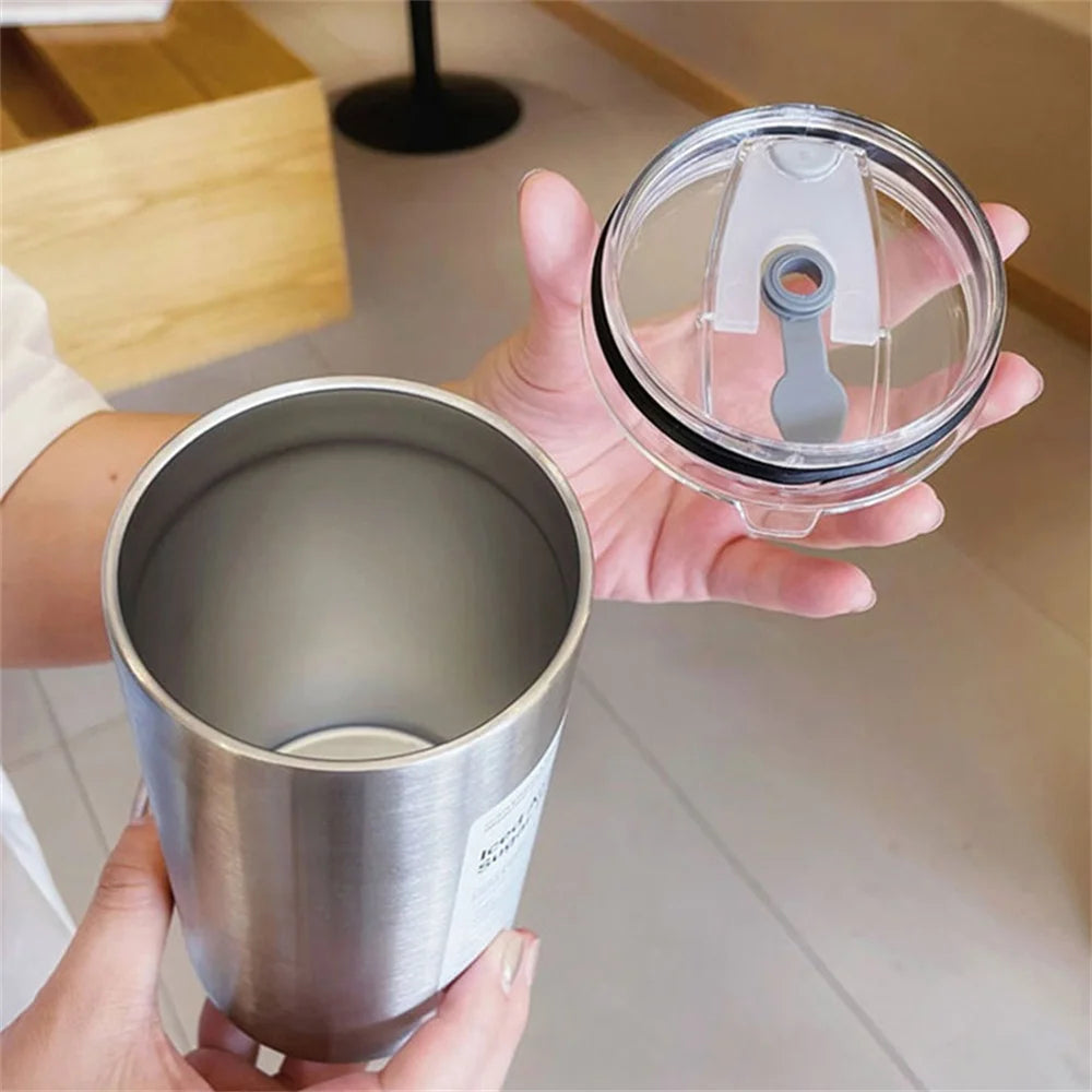 600ml Thermos Portable Stainless Steel Coffee Cup Thermos Bottle