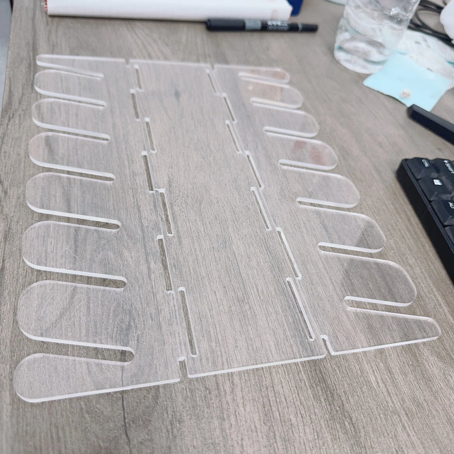 Acrylic Cap Storage Rack with Slots Baseball Cap Display Stand