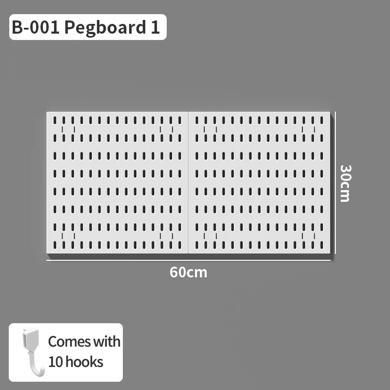 No-Holes Home Organization | This Wall Pegboard Displays