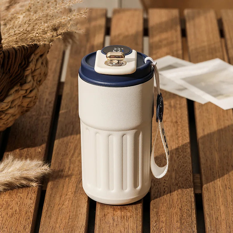 Stainless Steel Thermo Water Bottle LED Temperature Display Coffee