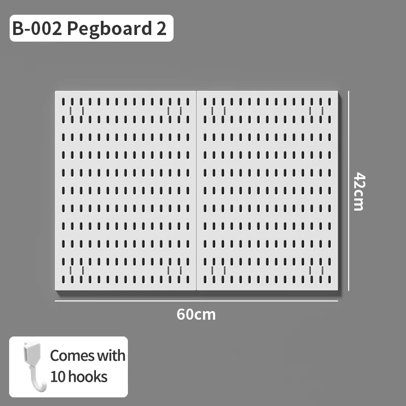 No-Holes Home Organization | This Wall Pegboard Displays