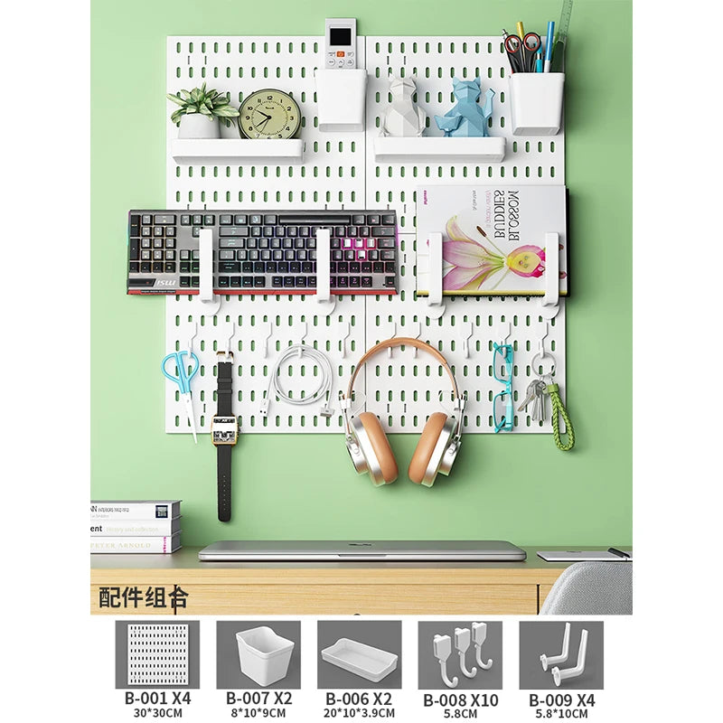 No-Holes Home Organization | This Wall Pegboard Displays